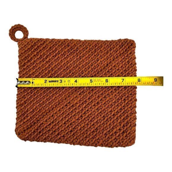 Handmade MCM Crochet Pot Holders Set 4-Pack 6"x6" Cottage Country Kitchen Decor - Picture 4 of 5